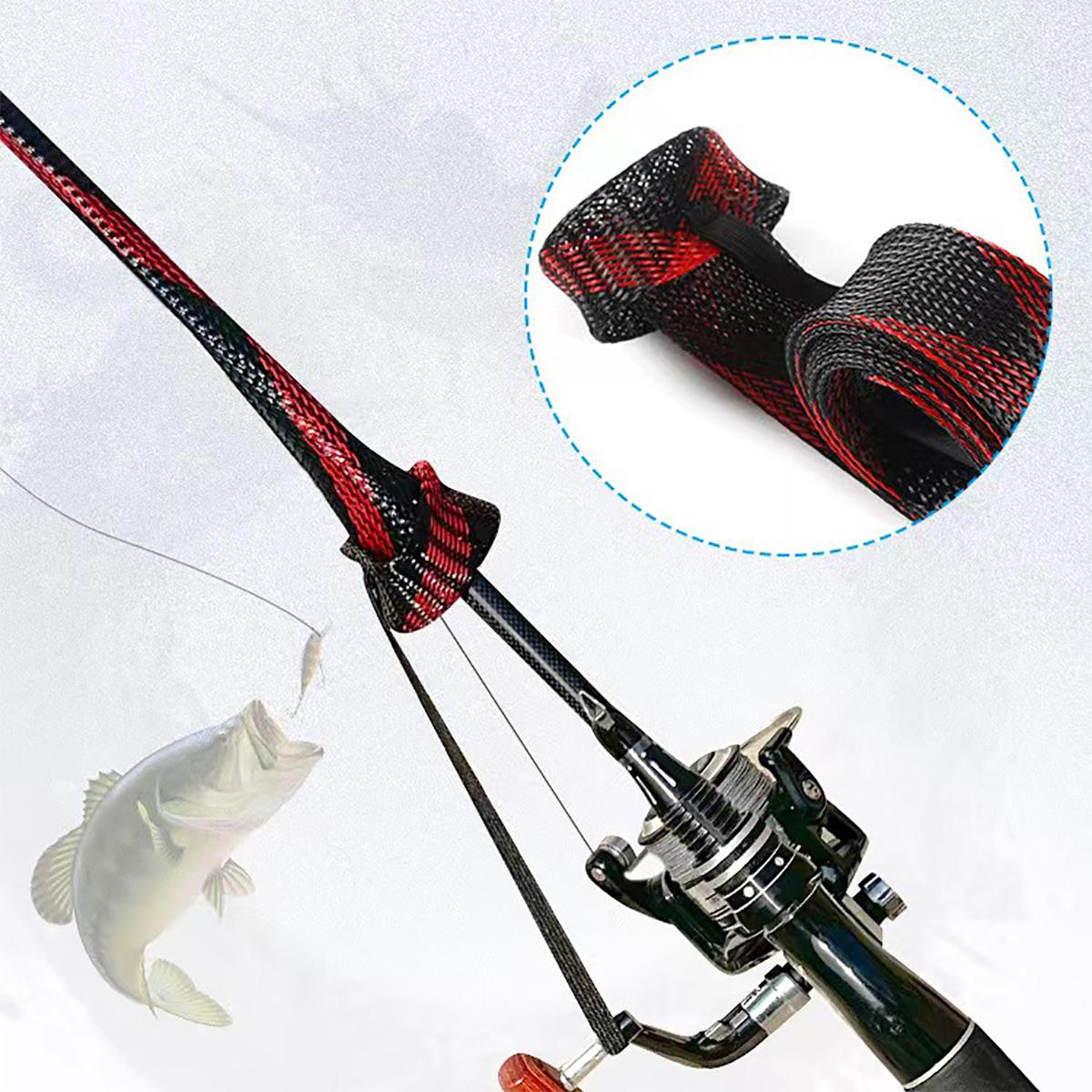 Fishing Socks - 釣り竿編みネット保護カバー釣り道具スピニングキャスティングアイスフィッシングロッドソックスグローブ釣り用に最適