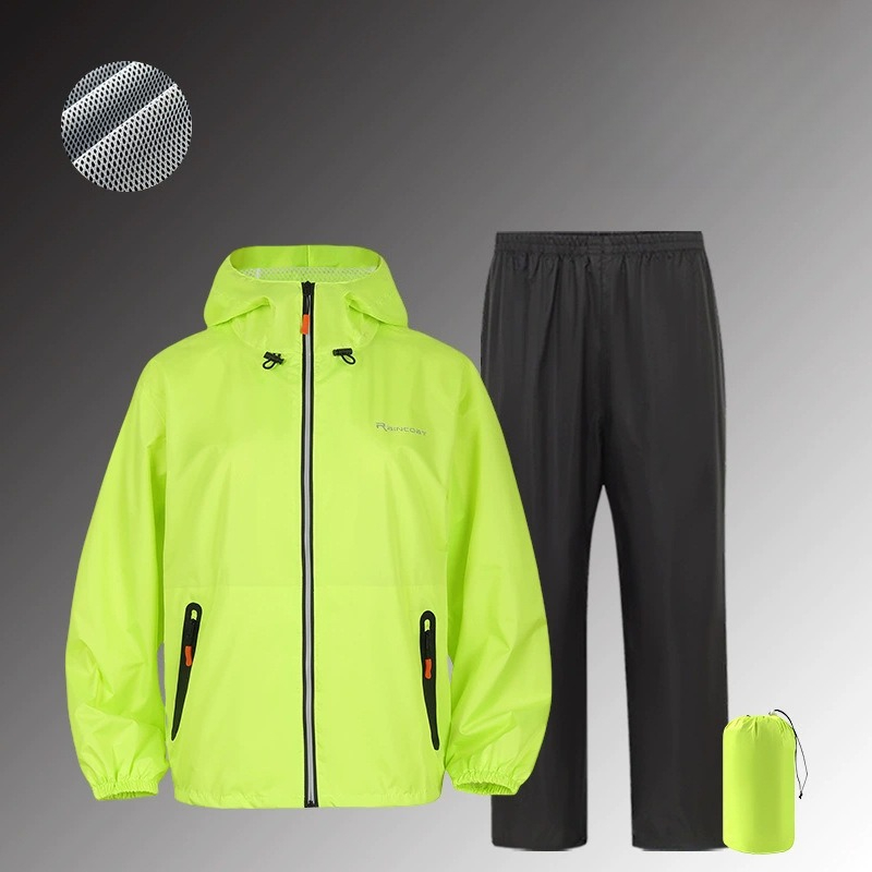 Fishing Rain Suit - 全身防水レインスーツ 反射材付き サイクリング/釣り用レインコートパンツ アウトドア用