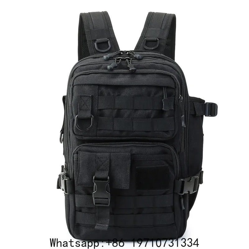 Fishing Bag Waterproof - 1000D防水バックパックタックル収納バッグ、ダブルショルダースリングバッグ、アウトドアフィッシング、ハンティング、ハイキング用