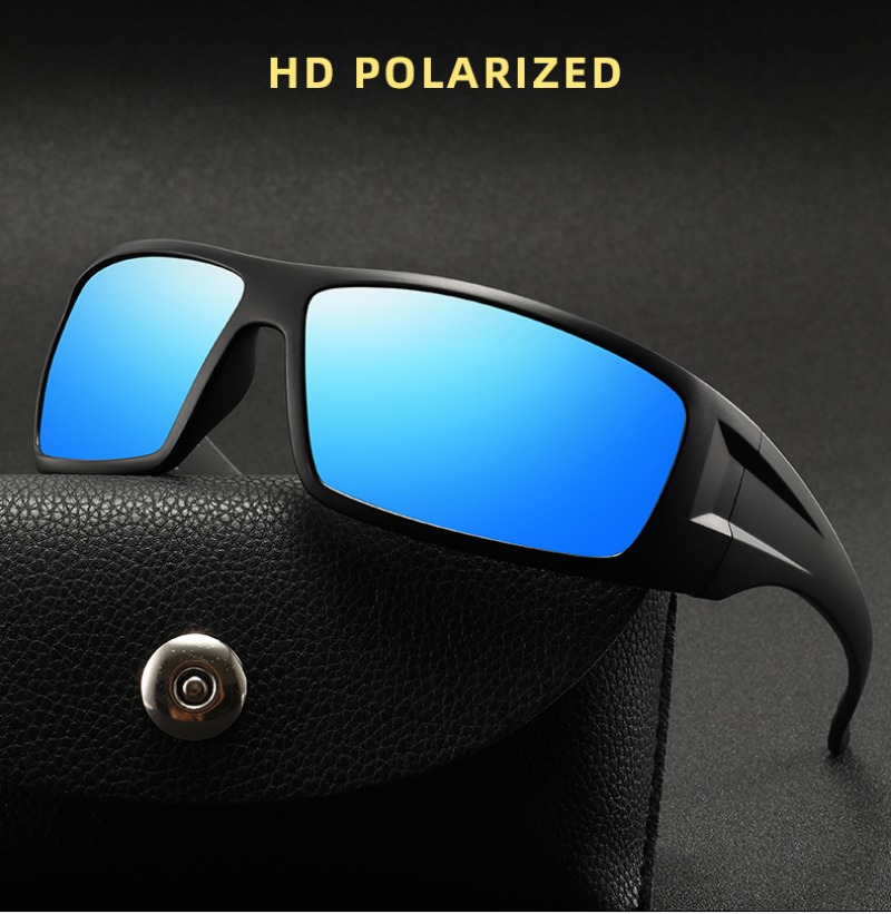 Fishing Sunglasses Polarized - 1 個メンズ偏光スポーツサングラスアウトドア男性釣りサイクリング防風スポーツゴーグルカラフルな UV 耐性サングラス