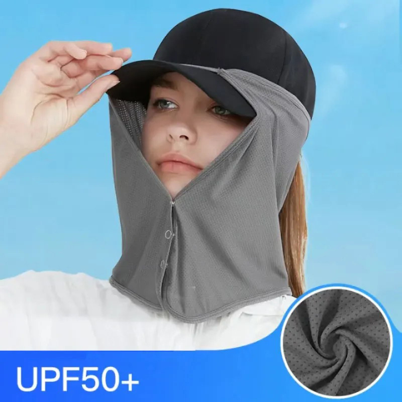 Fishing Mask Sun Protection - 速乾性釣りキャップフェイスネックサンシェードマスクキャップ UV 保護バイザー帽子屋外スポーツゴルフハイキングベール旅行帽子