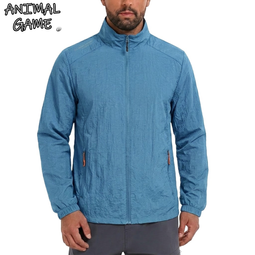 Fishing Jacket Waterproof - メンズ UPF50+ パフォーマンス日焼け止めコート通気性スポーツ防水スキンジャケット夏 UV 釣り超軽量薄手の服