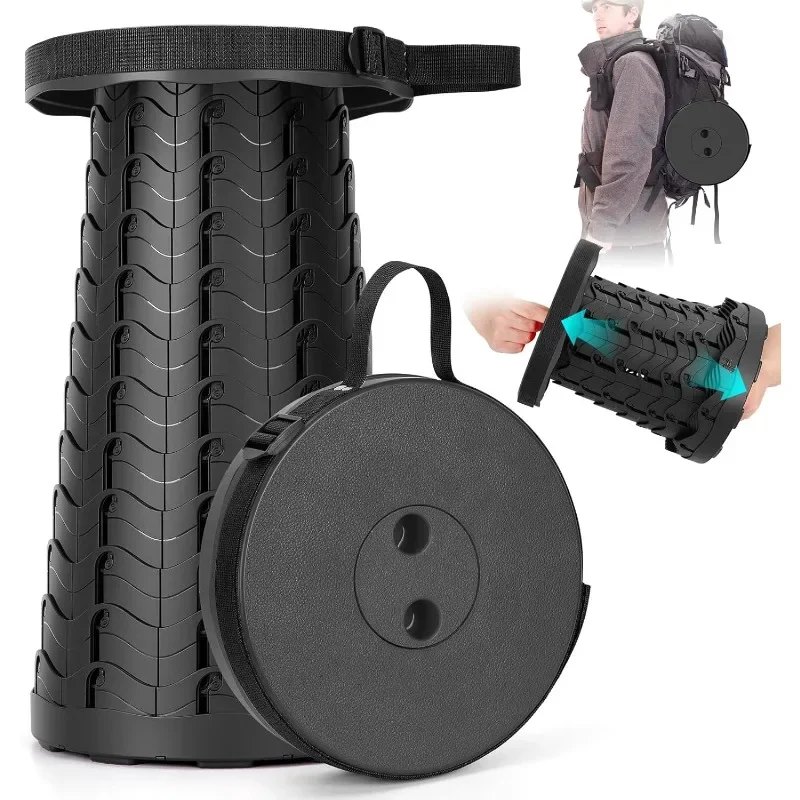 Fishing Belt - 折りたたみスツールポータブル折りたたみ拡張可能なスツールキャリングストラップ付きホーム省スペース家具スツールキャンプ釣り用
