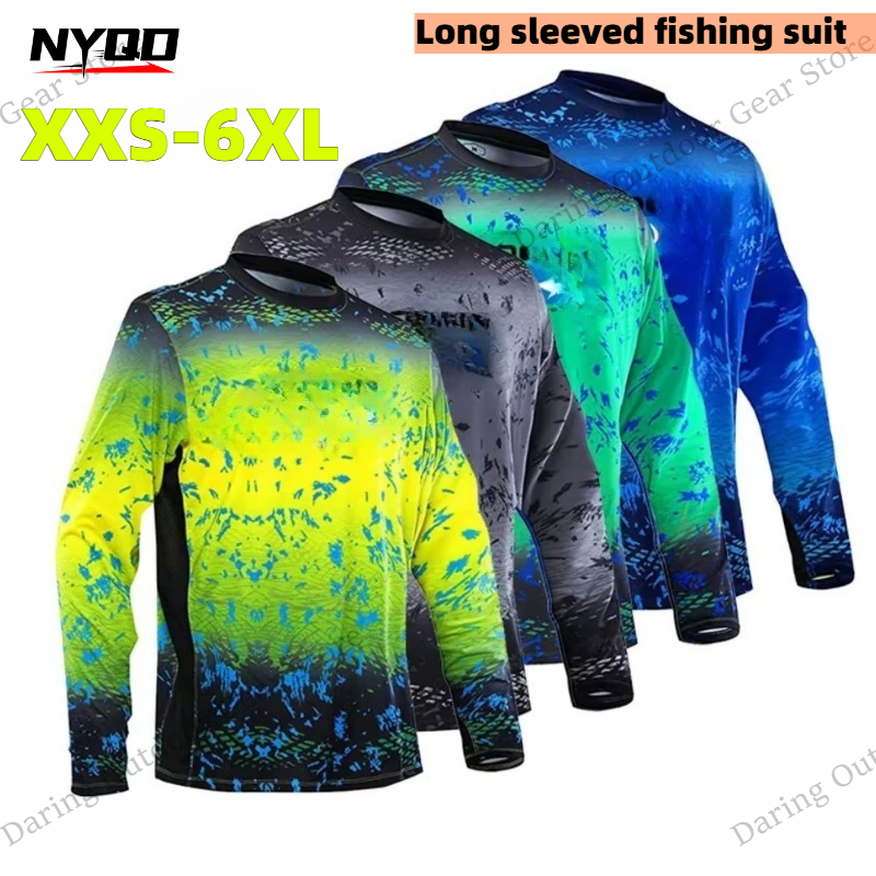 Fishing Shirt Uv Protection - メンズ長袖UPF50+フィッシングシャツ、UVカット通気性アウトドアパフォーマンストップ