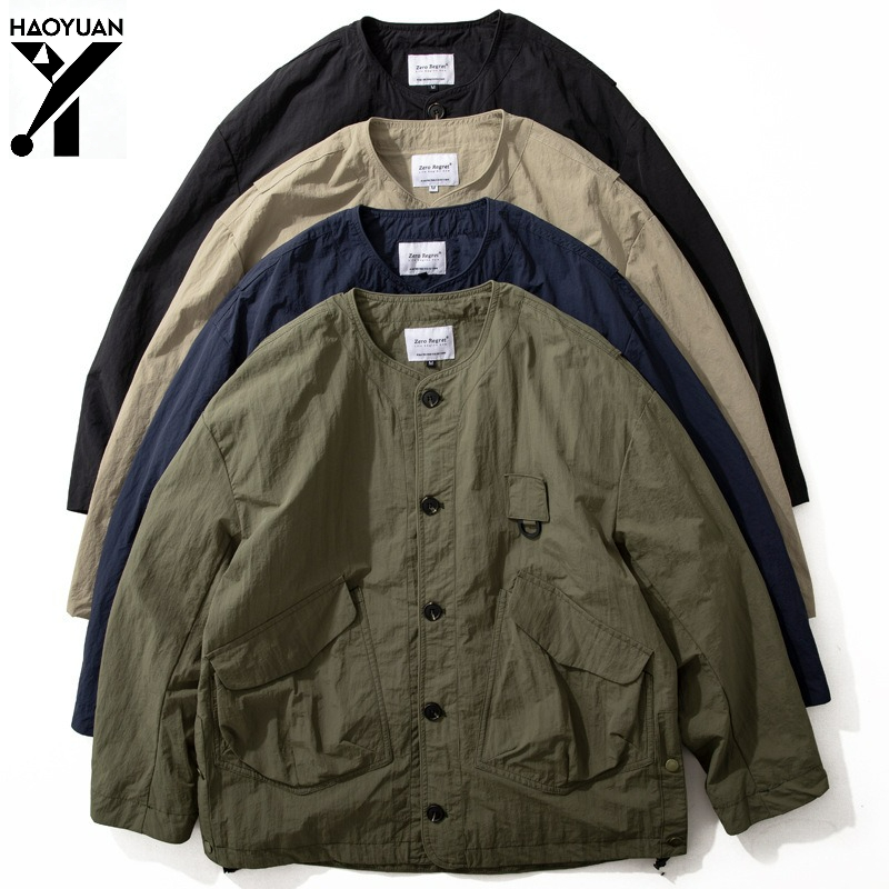 Fishing Jacket Waterproof - アウトドアフィッシングジャケット 春秋 ルーズフィット 裏地なし ワークウェアジャケット カジュアルスタイル