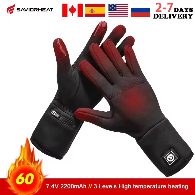 Fishing Gloves - 充電式電気ライナー加熱手袋冬暖かいタッチスキー手袋アウトドアスポーツ乗馬スキー釣り狩猟