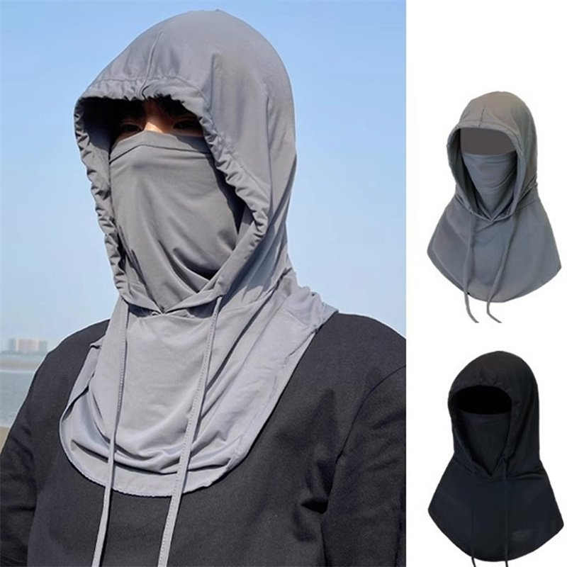 Fishing Mask Sun Protection - 1pc バラクラバ男性女性フェイスマスク太陽/紫外線保護通気性ロングネックカバーサイクリングオートバイ釣り用