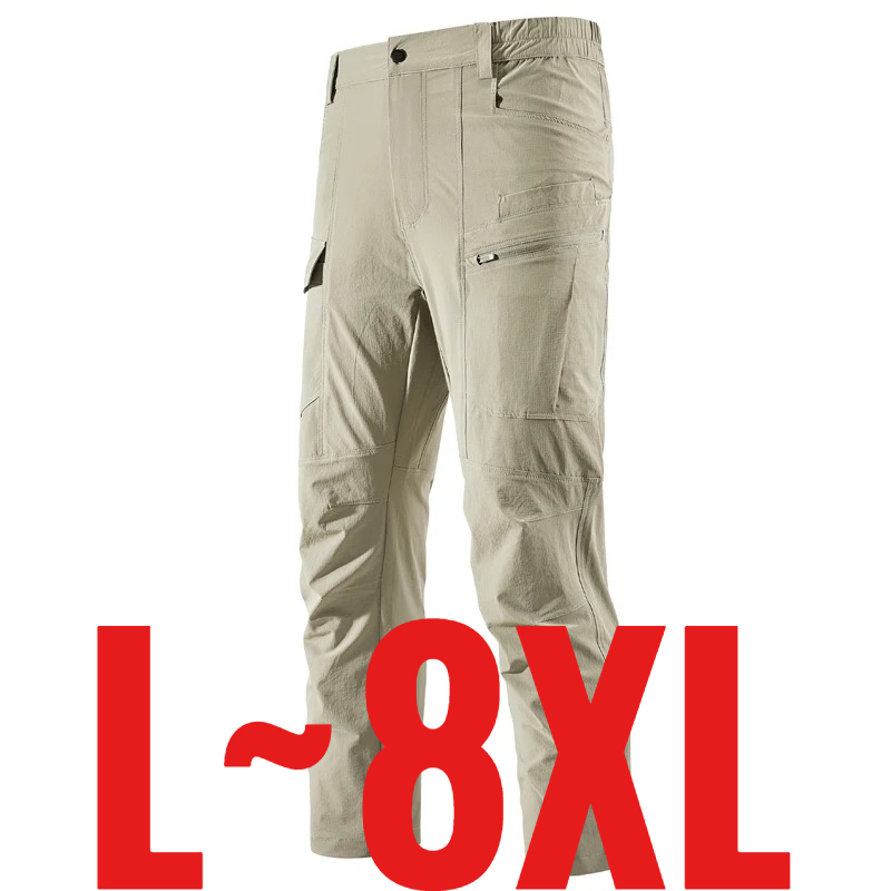 プラスサイズ 8XL メンズカジュアルパンツ弾性ウエストカー - Fishing Pants Waterproof のレビューと価格