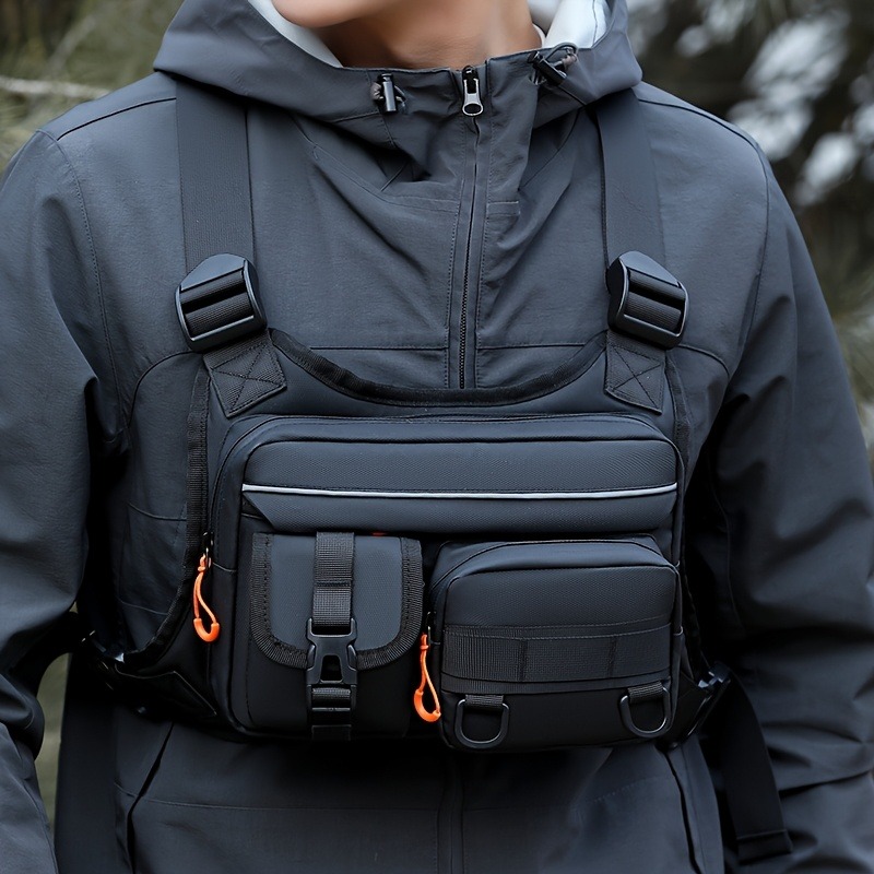 メンズタクティカルチェストバッグ、ランニング＆ハイキングベス - Fishing Vest のレビューと価格