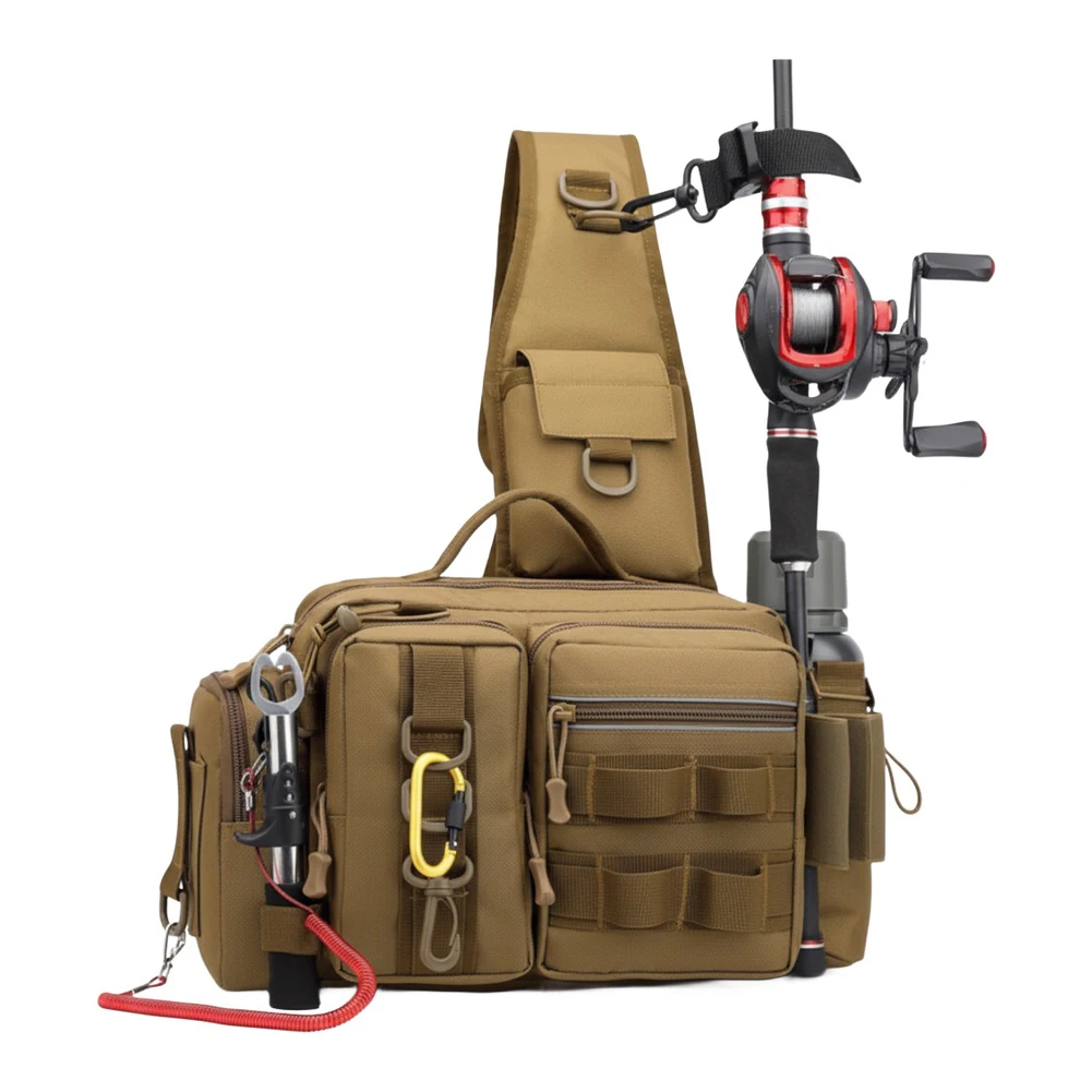 釣り用バックパック ロッドホルダー付き 調節可能な幅広ショル - Fishing Backpack のレビューと価格