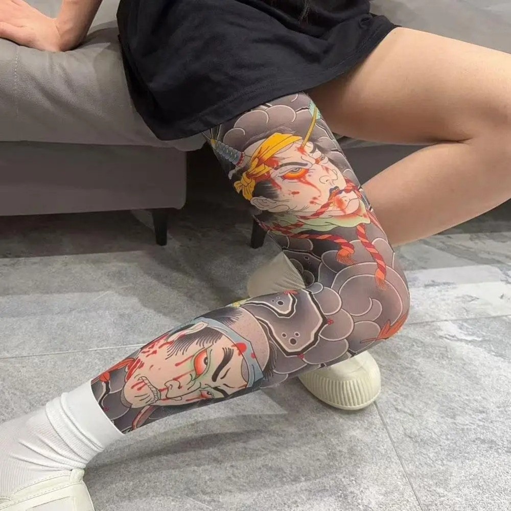 フルレッグフェイクタトゥーソックスプリントタイツ日焼け防止釣 - Fishing Socks のレビューと価格