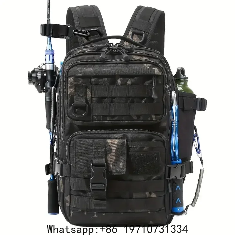 1000D防水バックパックタックル収納バッグ、ダブルショルダ - Fishing Bag Waterproof のレビューと価格