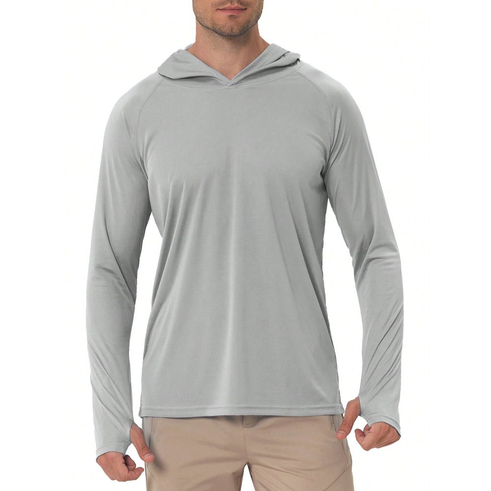 UPF50+ 日焼け止めフード付き長袖フィッシングランニング - Fishing Shirt Uv Protection のレビューと価格