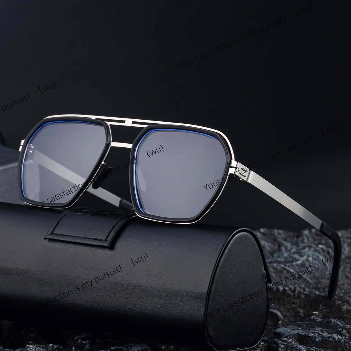 偏光ダブルビームステンレススチールサングラススクエアフレーム - Fishing Sunglasses Polarized のレビューと価格