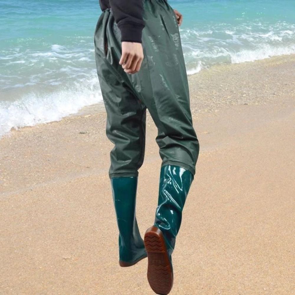 新しいプラスチック製PVCトランプリングパンツ、ウェーディン - Fishing Pants Waterproof のレビューと価格