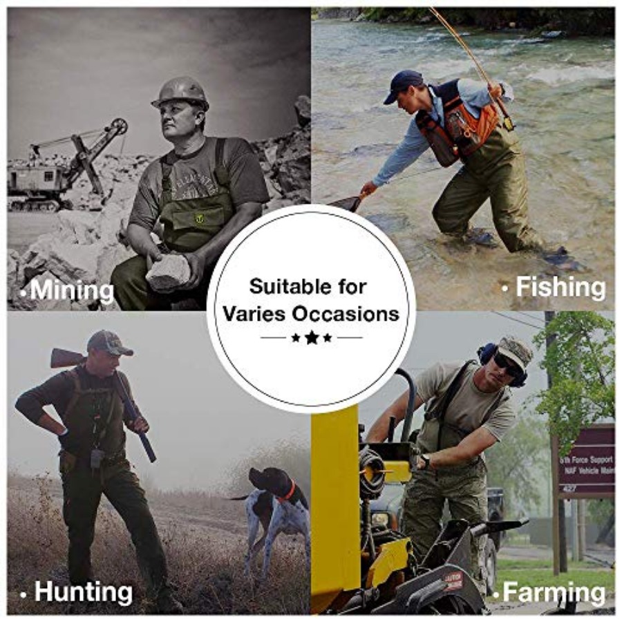 ブーツフットチェストウェーダー、2層ナイロン/PVC防水フィ - Fishing Waders のレビューと価格