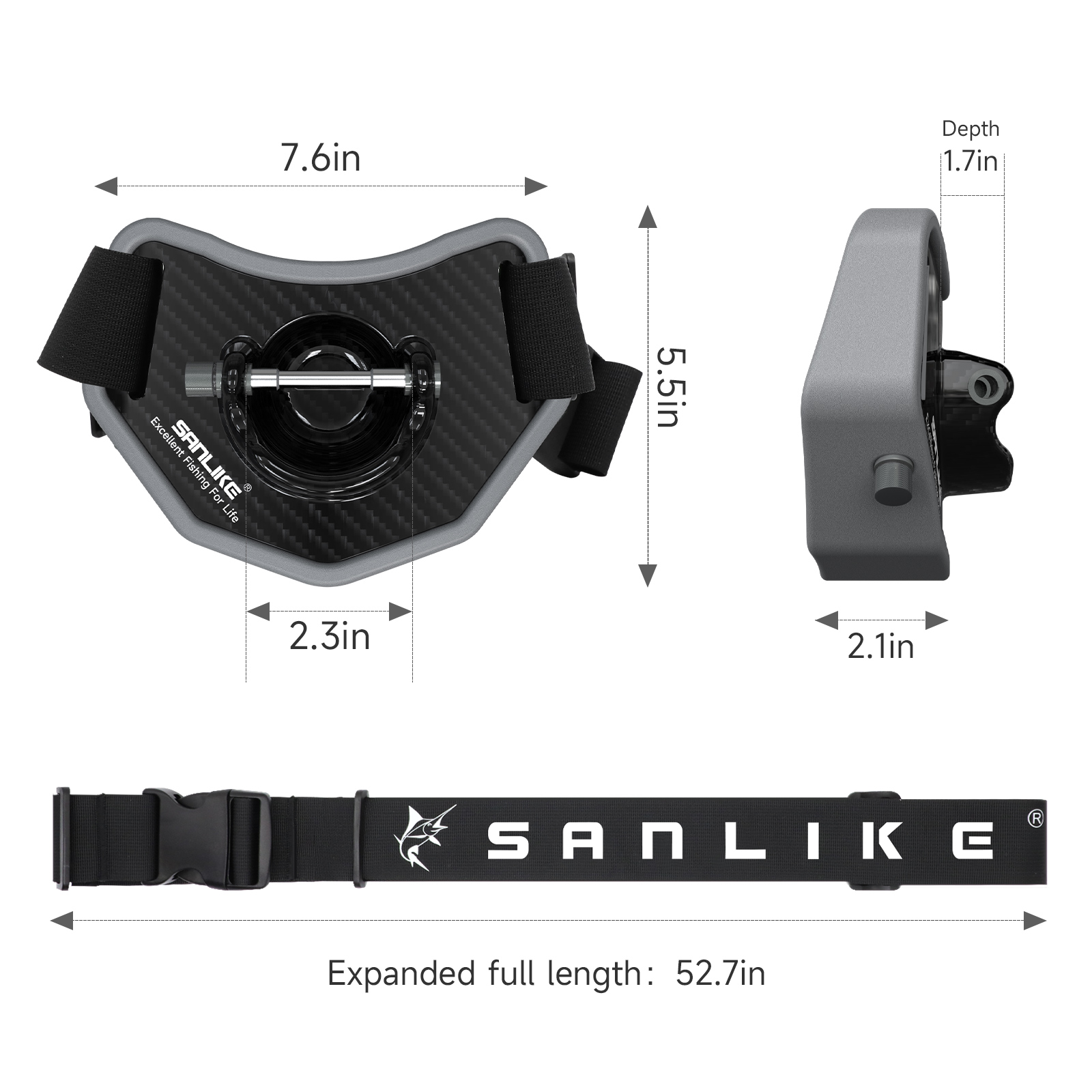 Sanlike-釣り用の戦闘ベルト,ロッドベリートップ,カー - Fishing Belt のレビューと価格