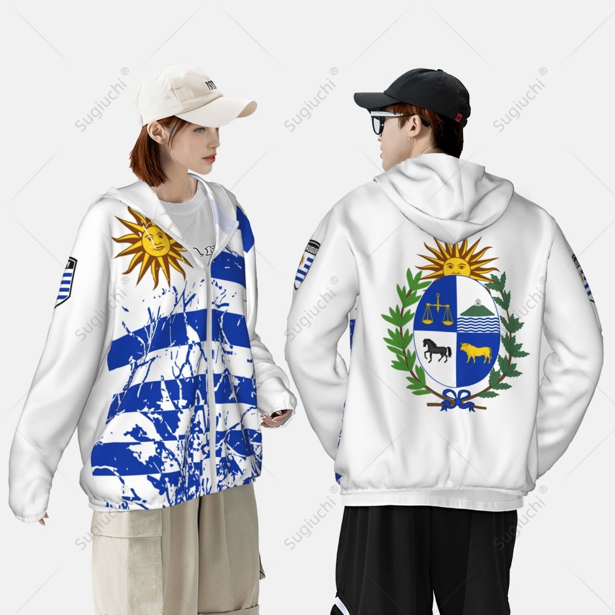 ウルグアイ国旗日焼け止めパーカー日焼け止め服釣りサイクリング - Fishing Hoodie のレビューと価格