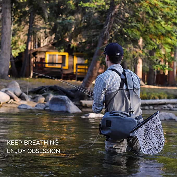 メンズ フライフィッシング ウェーダー 3 層防水通気性素材 - Fishing Jacket Waterproof のレビューと価格