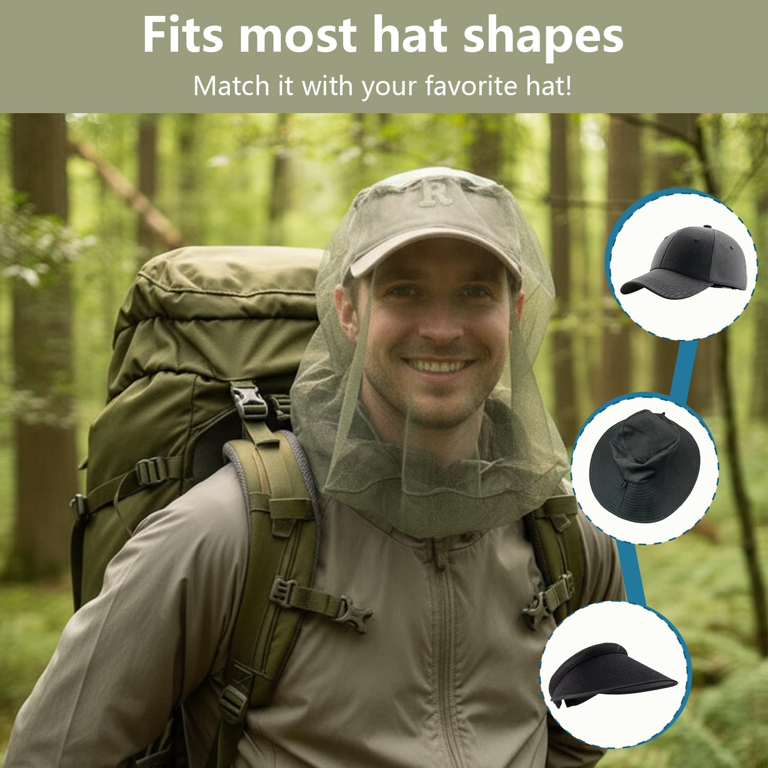 釣り用サンハット 蚊帳付き 通気性メッシュ フェイスシールド - Fishing Hat のレビューと価格