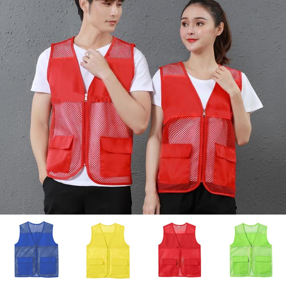 フィッシングベスト 中空ジッパー前立て ダブルポケット Vネ - Fishing Vest のレビューと価格