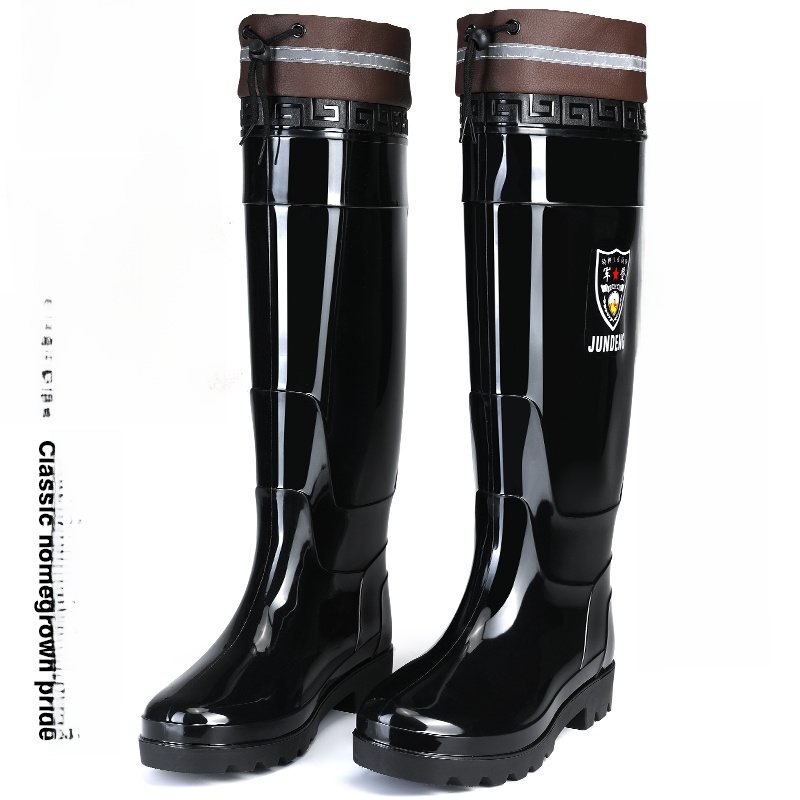 メンズハイチューブ防水滑り止めワークブーツ、夏用釣りレインブ - Fishing Boots のレビューと価格