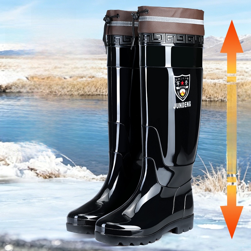 メンズハイチューブ防水滑り止めワークブーツ、夏用釣りレインブ - Fishing Boots のレビューと価格