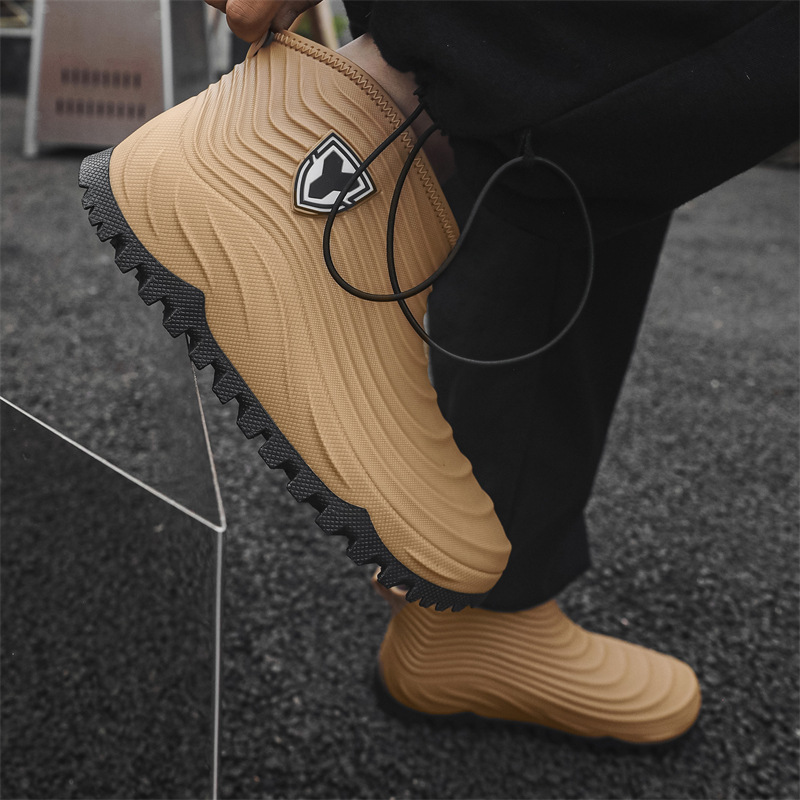 メンズレインシューズファッション防水滑り止めレインブーツ冬シ - Fishing Boots のレビューと価格