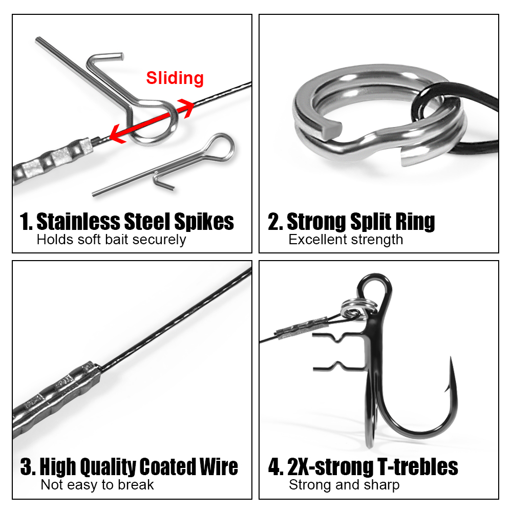 ローズウッド 3 個ストライクポイントスティンガーリグパイク - Fishing Belt のレビューと価格