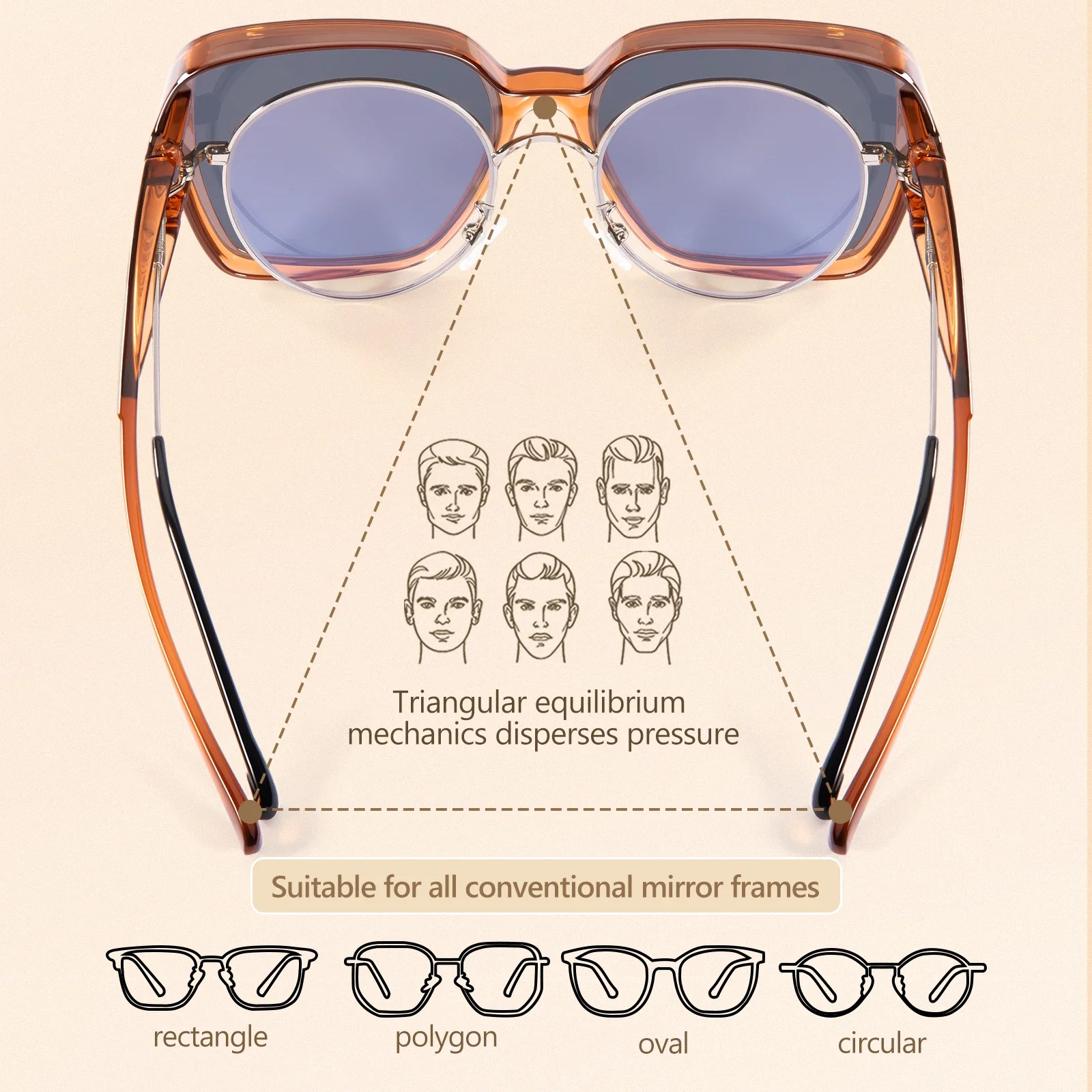 Kapvoe フィットオーバーサングラス 特大スクエア偏光近 - Fishing Sunglasses Polarized のレビューと価格