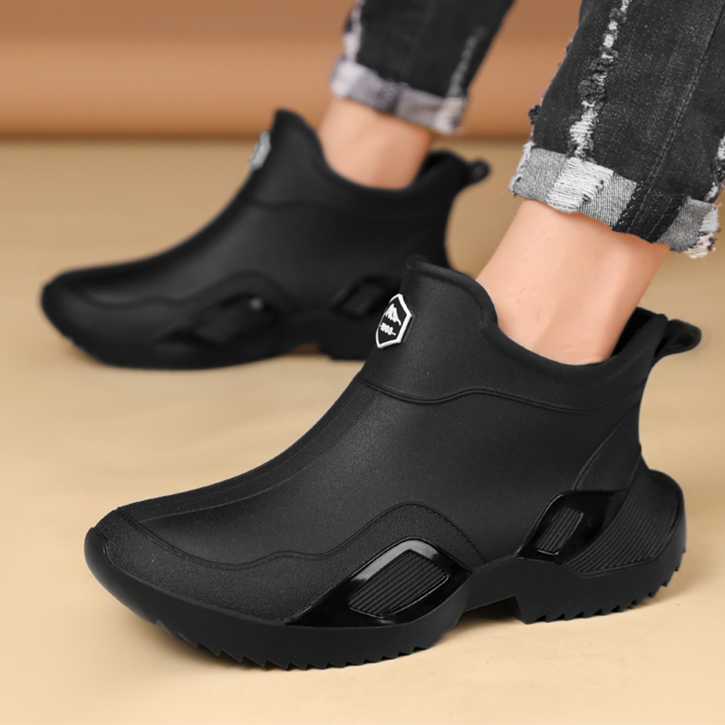 男性用レインシューズ 防水、滑り止め、耐摩耗性ショートレイン - Fishing Boots のレビューと価格
