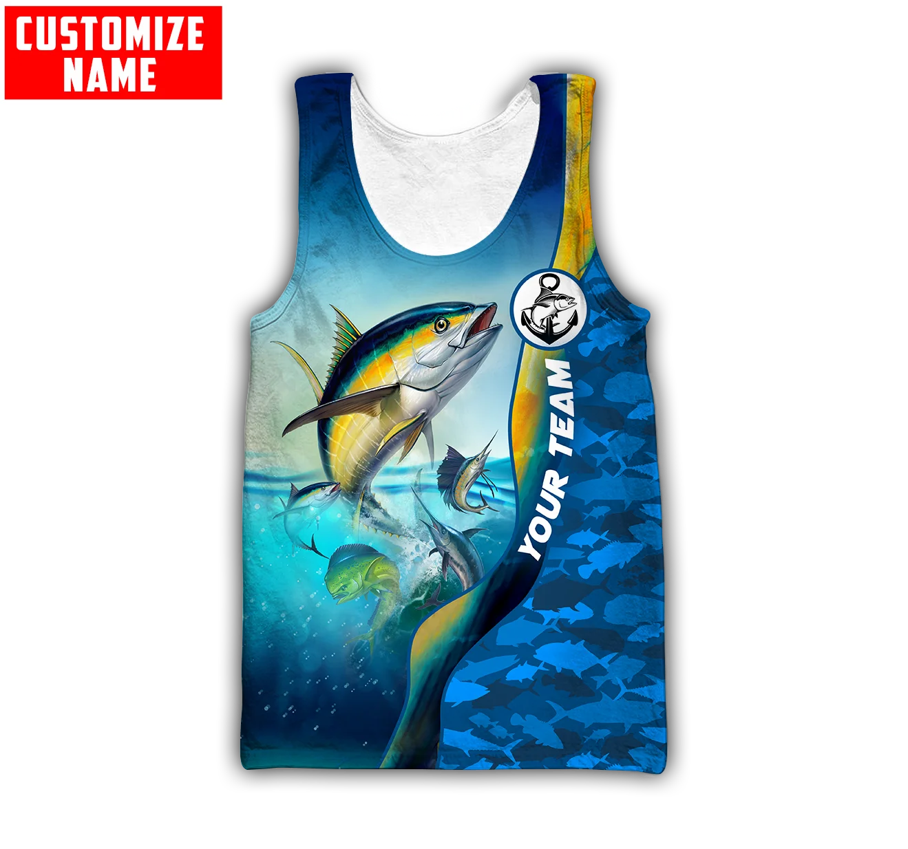 男性用3DプリントのノースリーブTシャツ,カスタム名,mah - Fishing Vest のレビューと価格