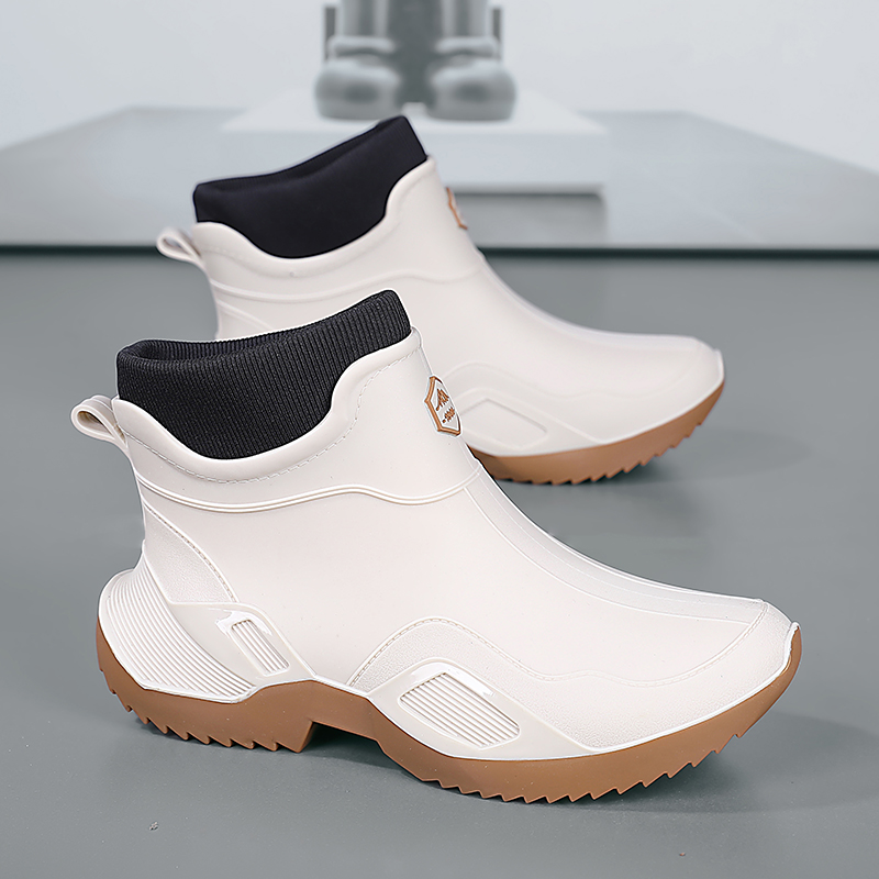 メンズレインブーツ防水滑り止め釣りシェフ作業安全靴春秋PUレ - Fishing Boots のレビューと価格
