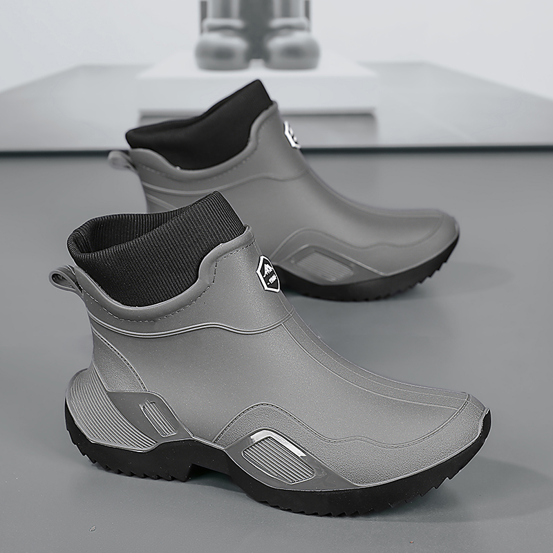 メンズレインブーツ防水滑り止め釣りシェフ作業安全靴春秋PUレ - Fishing Boots のレビューと価格