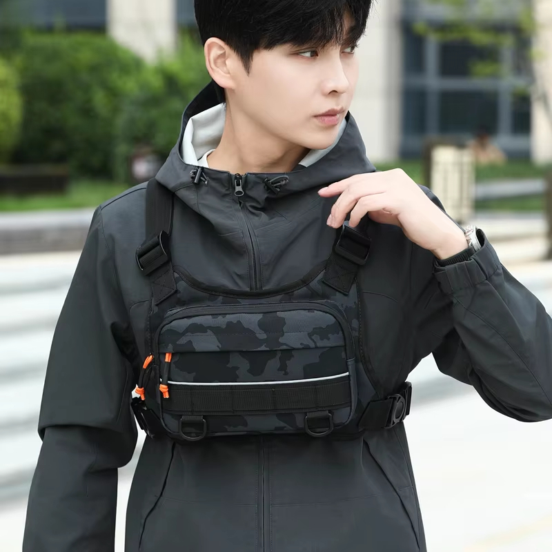 サイクリングフロントチェストベスト戦術バックパックキャンプ登 - Fishing Vest のレビューと価格