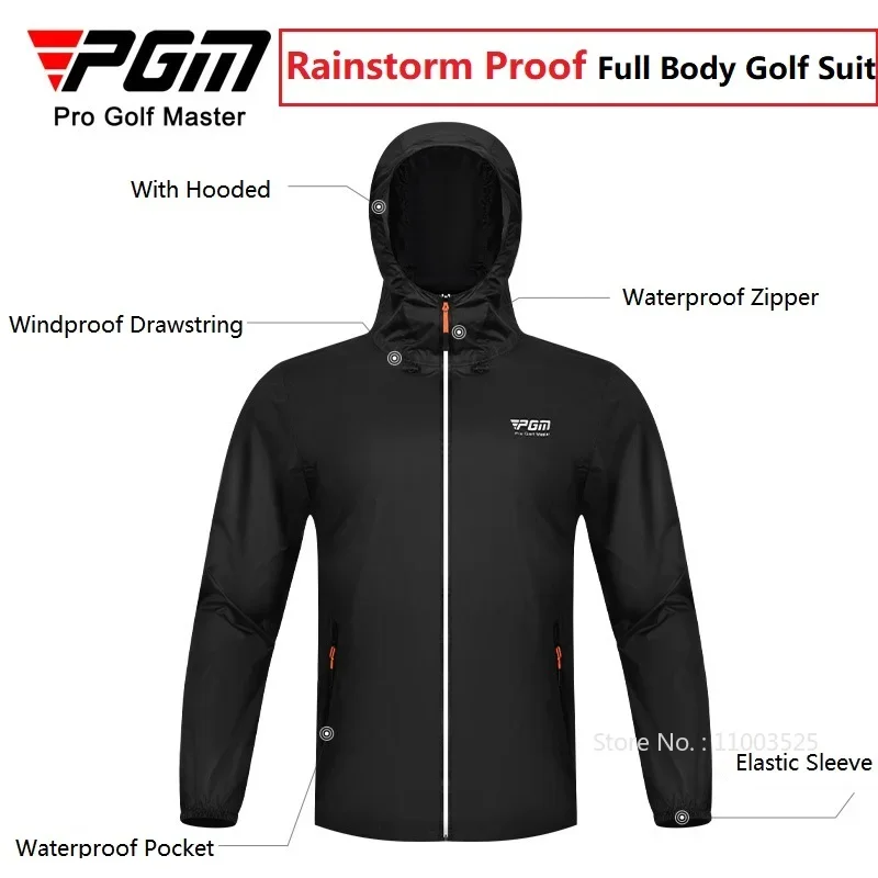 Pgm 男性ゴルフレインコートレインパンツスーツ防水オートバ - Fishing Rain Suit のレビューと価格