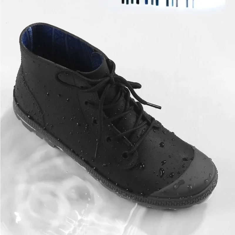 メンズレースアップアンクルコットンブーツ,滑り止めブーツ,防 - Fishing Boots のレビューと価格